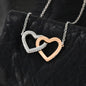 Interlocking Hearts Necklace - Happy Birthday Sister