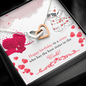 Interlocking Hearts Necklace - Happy Birthday Sister