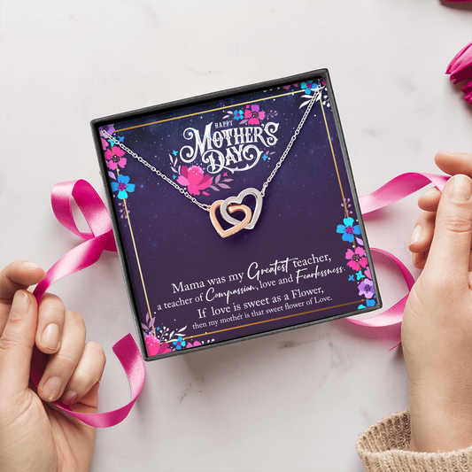 Interlocking Hearts Necklace - Sweet As A Flower