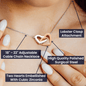 Interlocking Hearts Necklace - Happy Birthday Sister