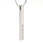Engraved Vertical 2 Sided Stick Necklace