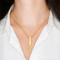 Engraved Vertical 2 Sided Stick Necklace