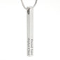 Engraved Vertical 4 Sided Stick Necklace