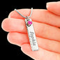 Birthstone Name Necklace - Happy Mother's Day