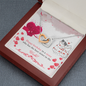 Interlocking Hearts Necklace - Happy Birthday Sister