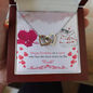 Interlocking Hearts Necklace - Happy Birthday Sister