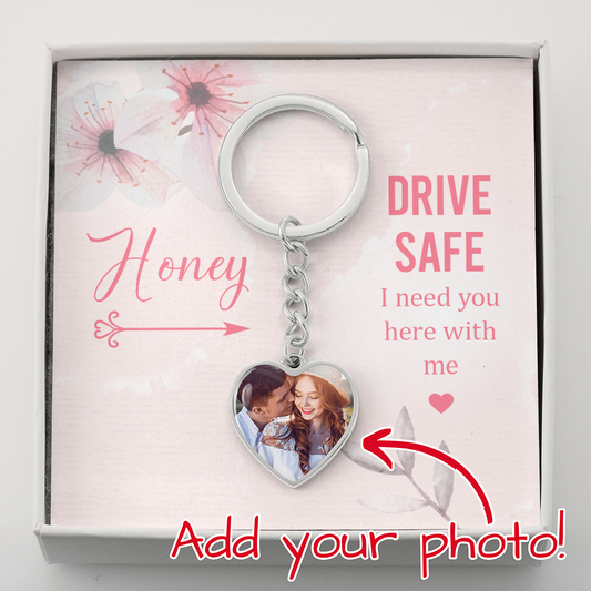 Personalized Heart Pendant Keychain