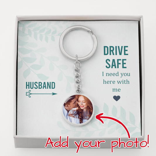 Personalized Circle Pendant Keychain