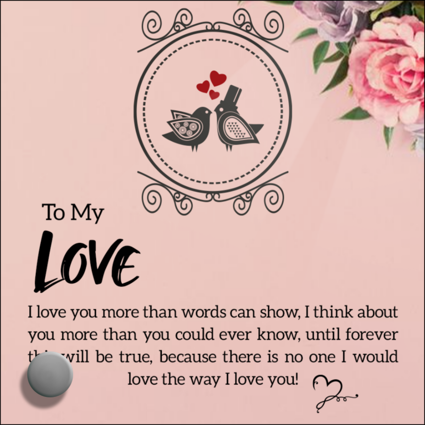 Ladies Rose Gold Watch and Lumenglass Display Message Card Stand Gift Set - To My Love