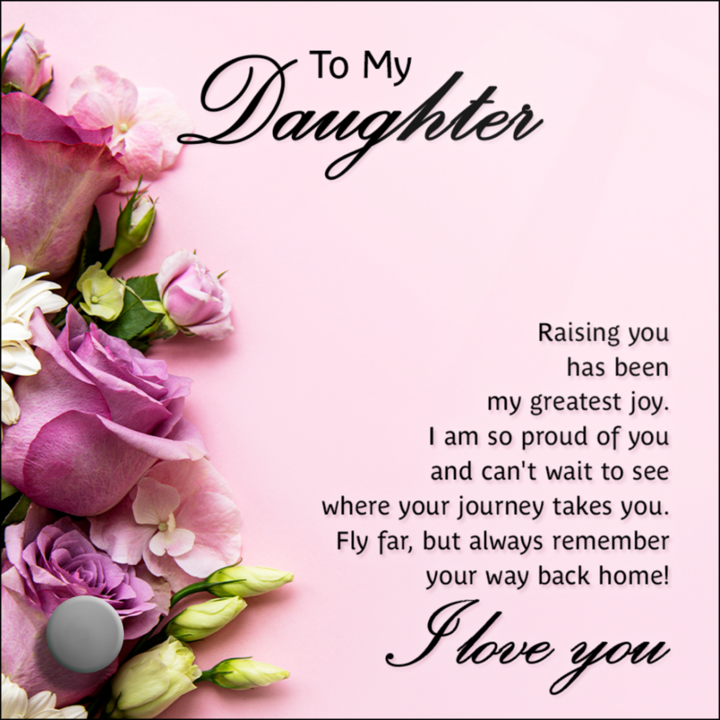 Ladies Rose Gold Watch and Lumenglass Display Message Card Stand Gift Set - To My Daughter