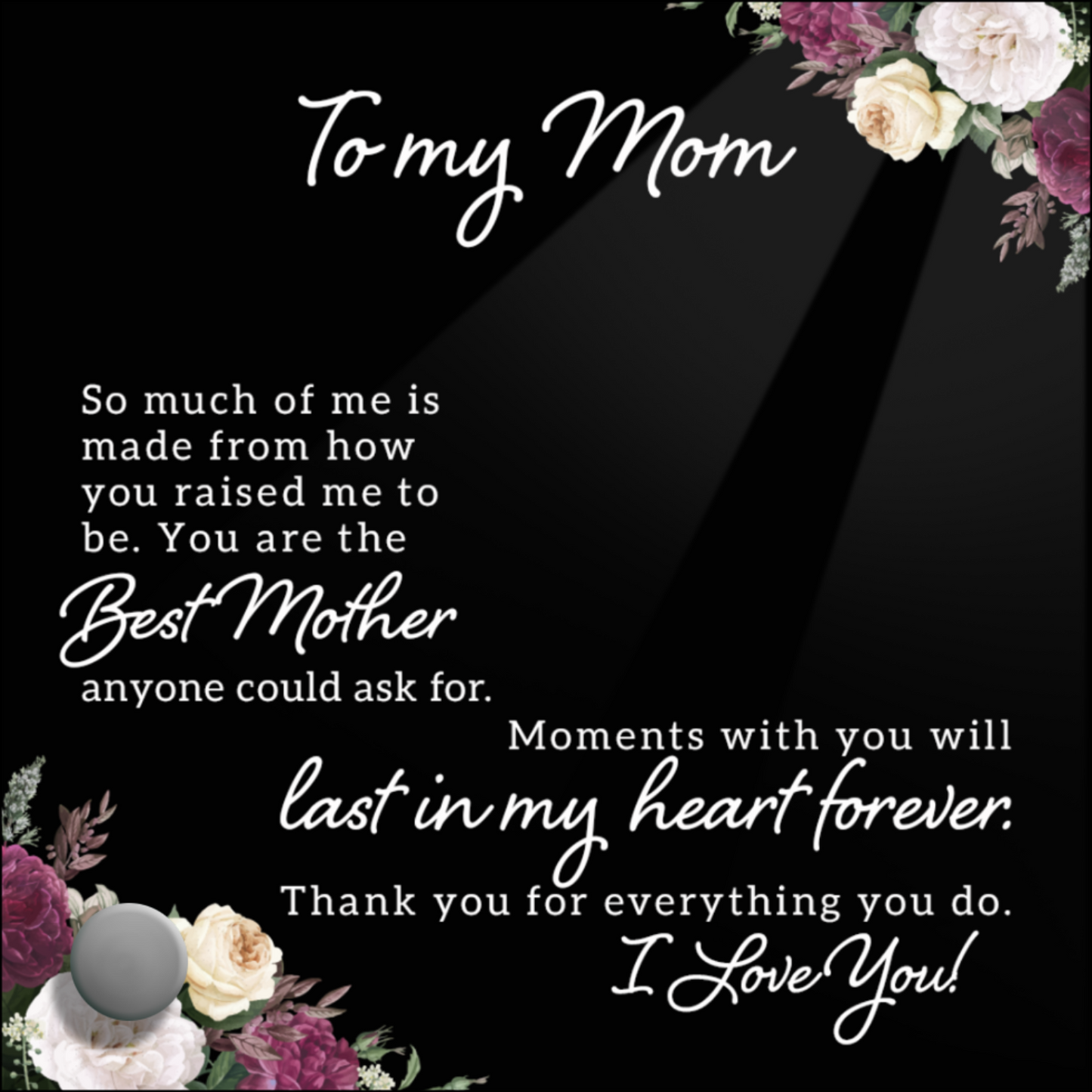Ladies Rose Gold Watch and Lumenglass Display Message Stand Gift Set - To My Mom