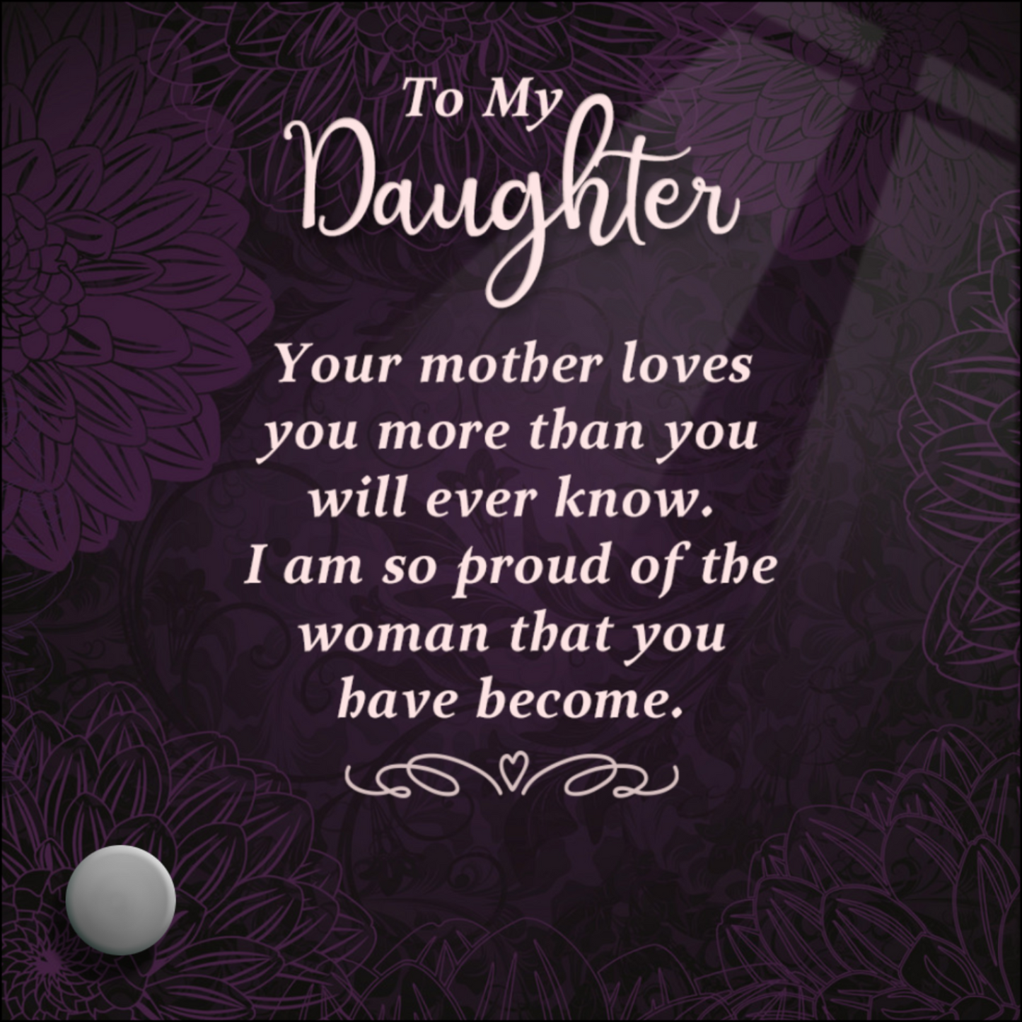Ladies Rose Gold Watch and Lumenglass Display Message Card Stand Gift Set - To My Daughter