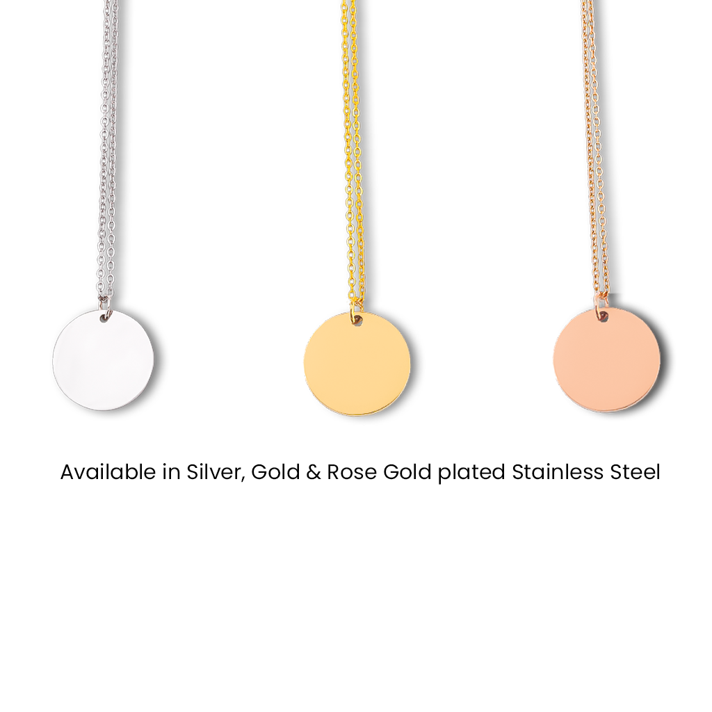 Engraved Name & Birth Flower Necklace