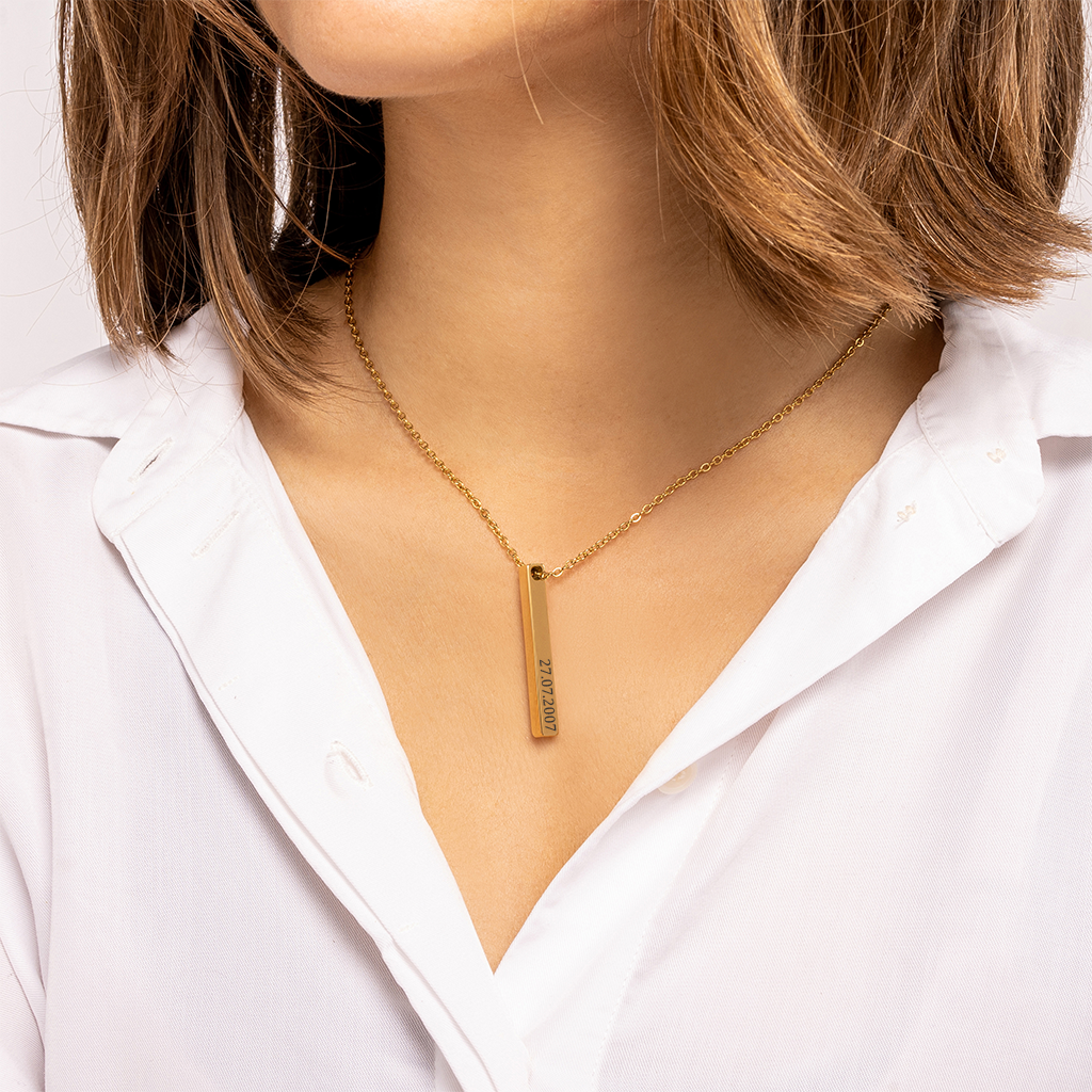 Engraved Custom Date Necklace