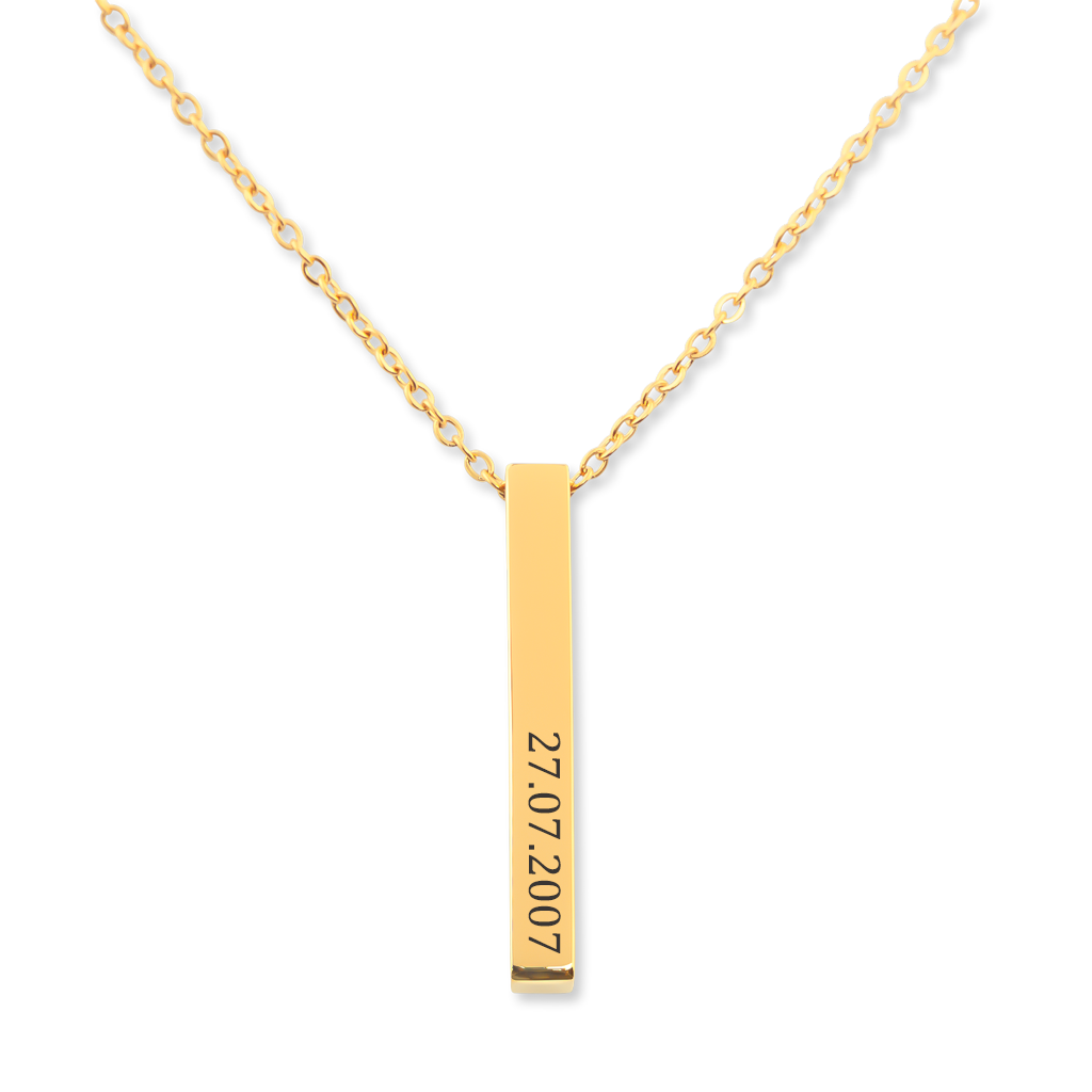 Engraved Custom Date Necklace