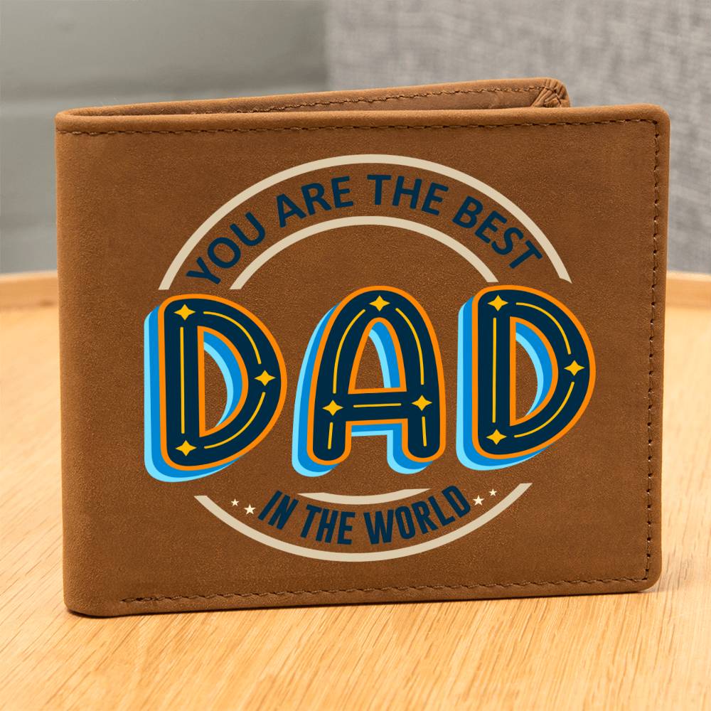 Graphic Leather Wallet For Dad -  You Are The Best Dad