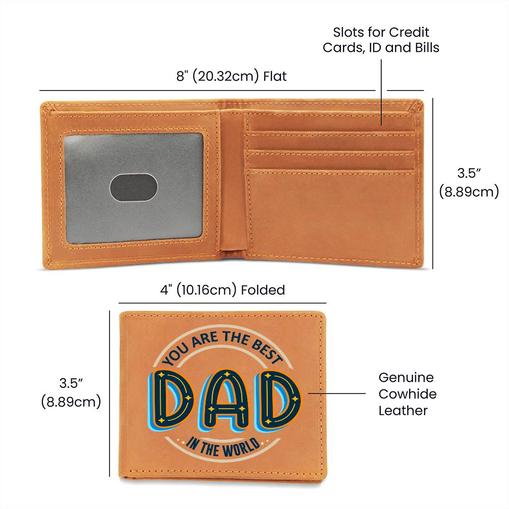 Graphic Leather Wallet For Dad -  You Are The Best Dad