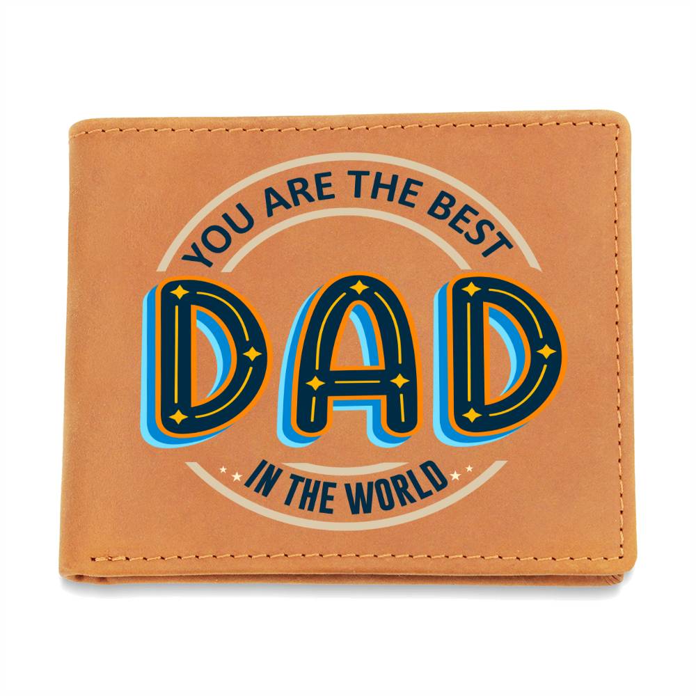 Graphic Leather Wallet For Dad -  You Are The Best Dad