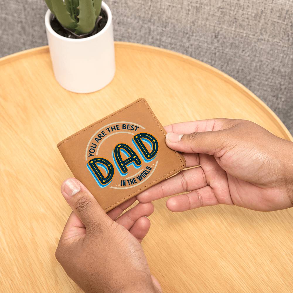 Graphic Leather Wallet For Dad -  You Are The Best Dad