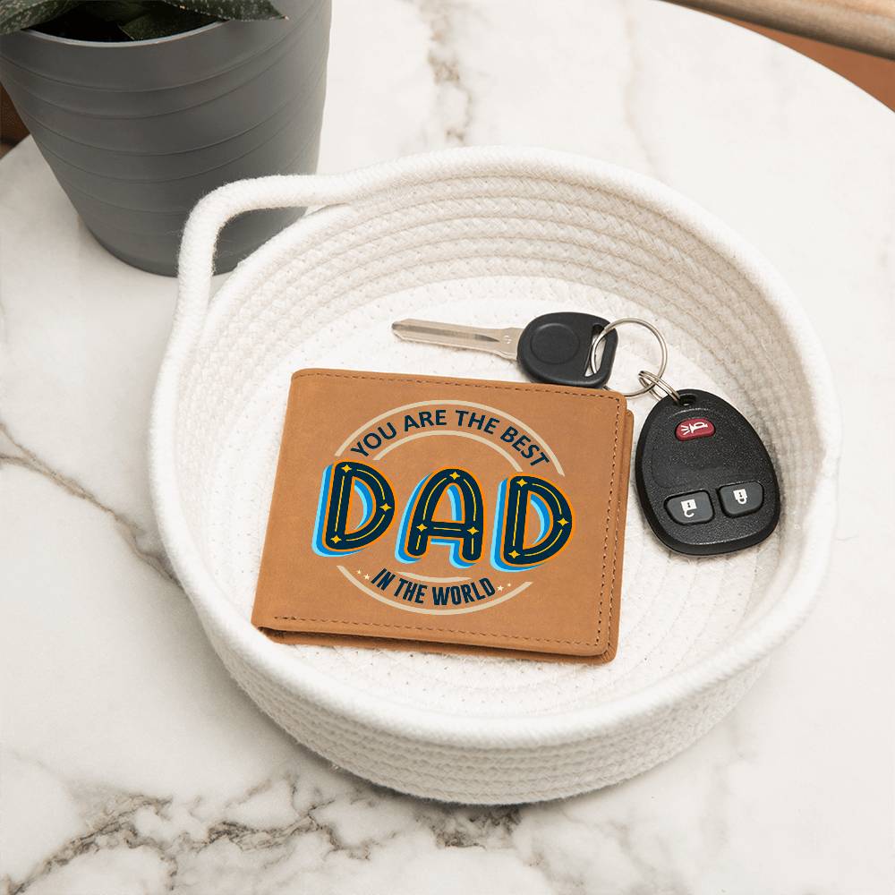 Graphic Leather Wallet For Dad -  You Are The Best Dad