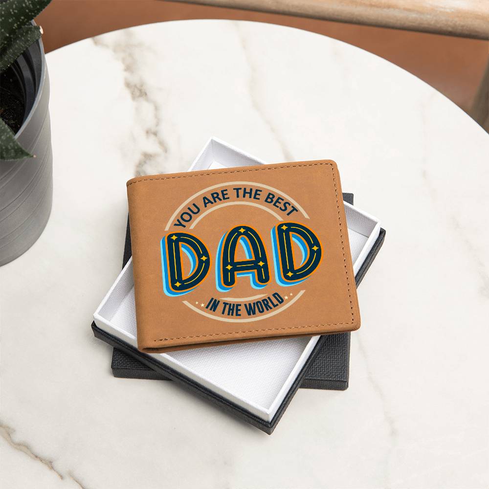 Graphic Leather Wallet For Dad -  You Are The Best Dad