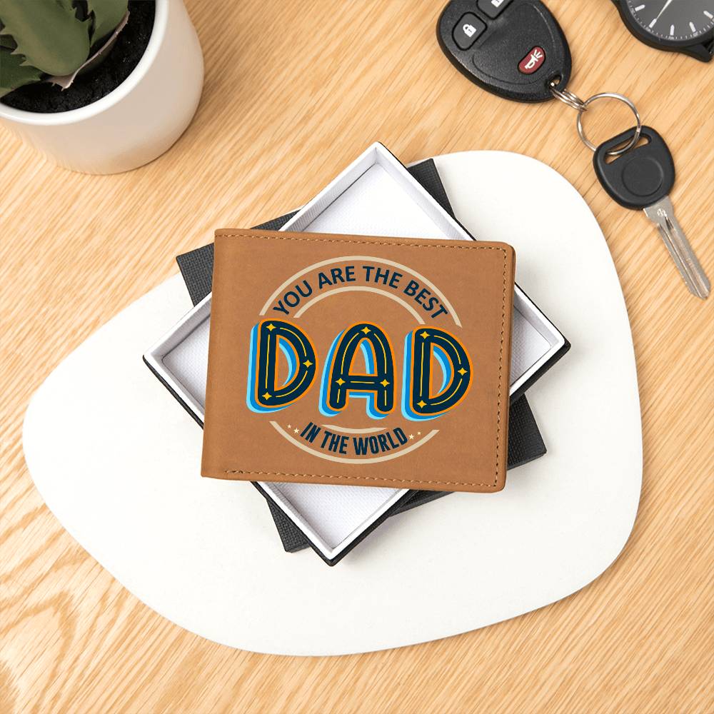 Graphic Leather Wallet For Dad -  You Are The Best Dad