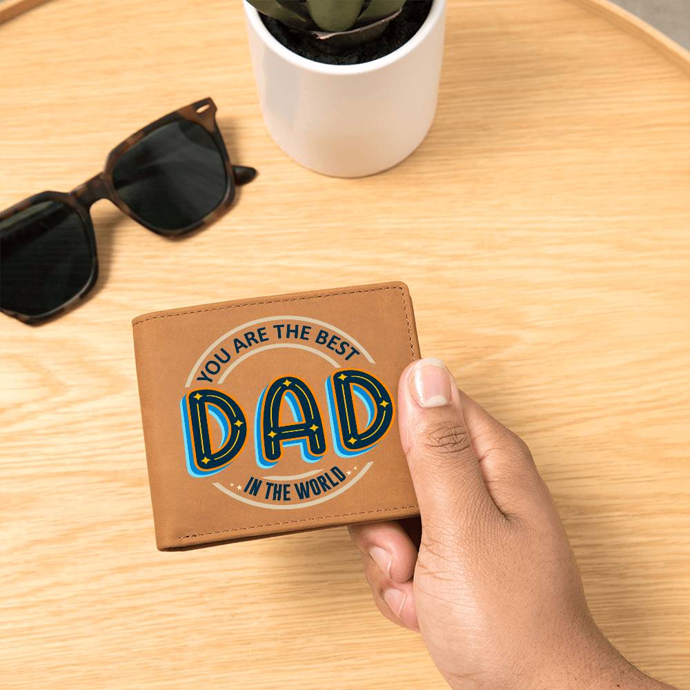 Graphic Leather Wallet For Dad -  You Are The Best Dad