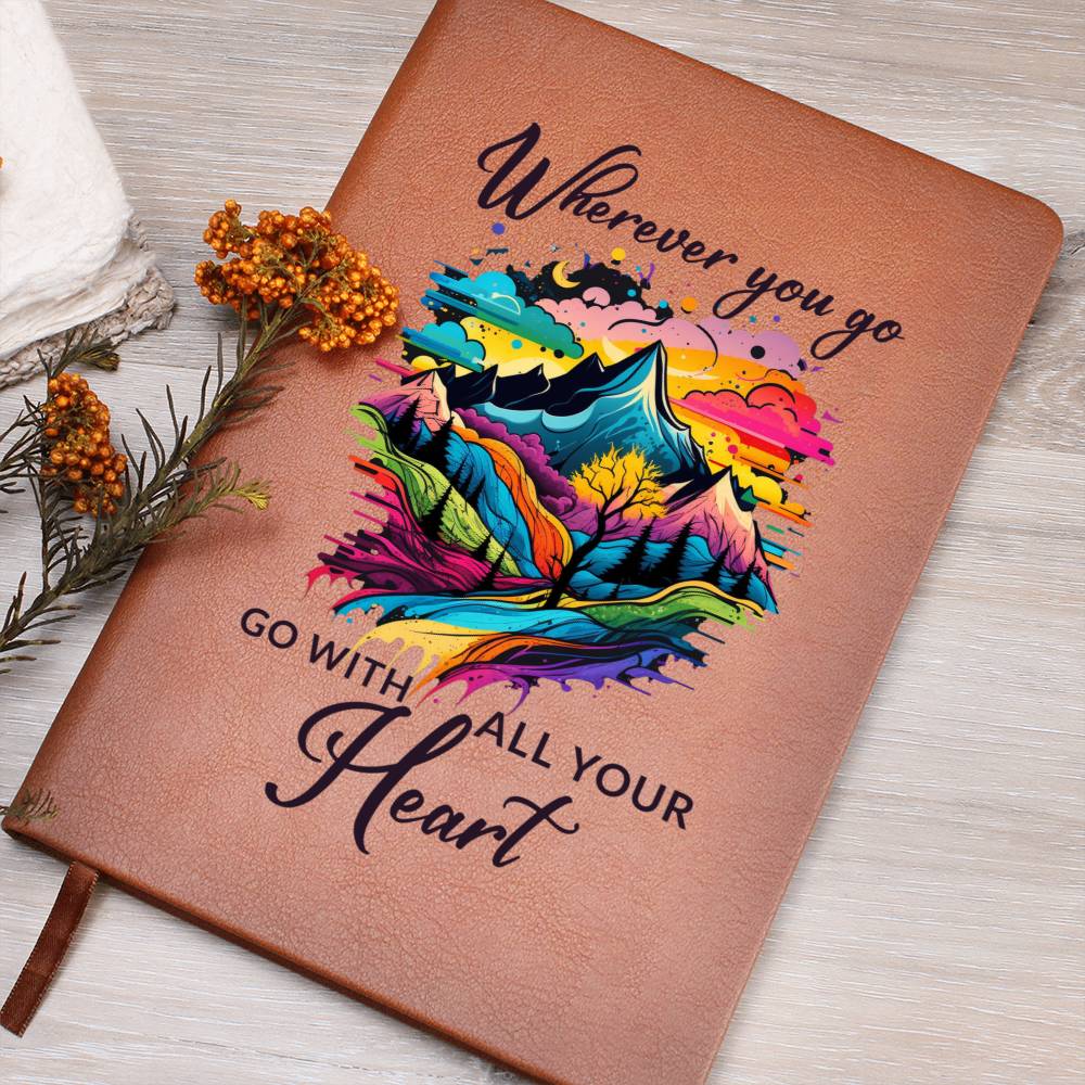 Vegan Leather Journal - Wherever You May Go