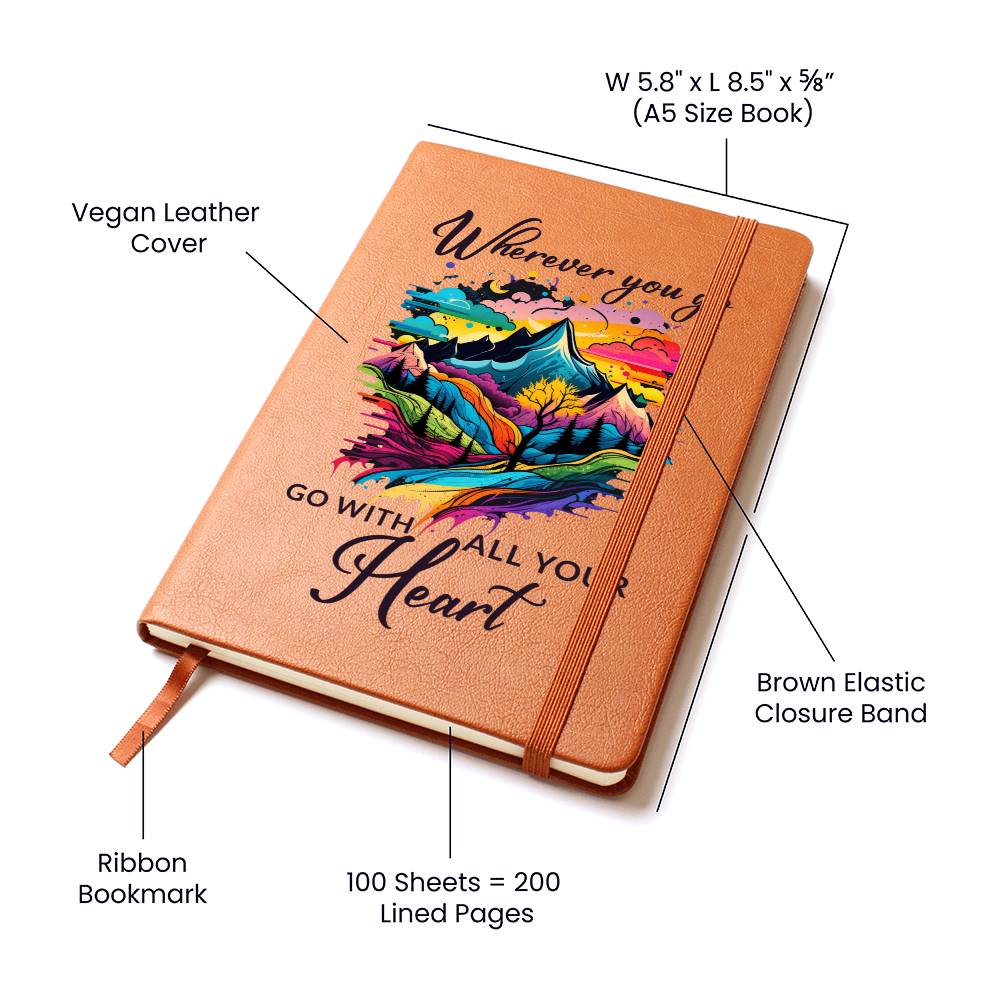 Vegan Leather Journal - Wherever You May Go