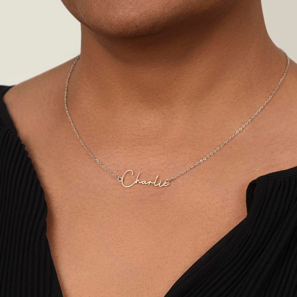 Signature Style Name Necklace Without Message Card