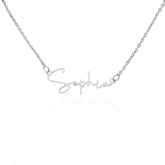 Signature Style Name Necklace Without Message Card