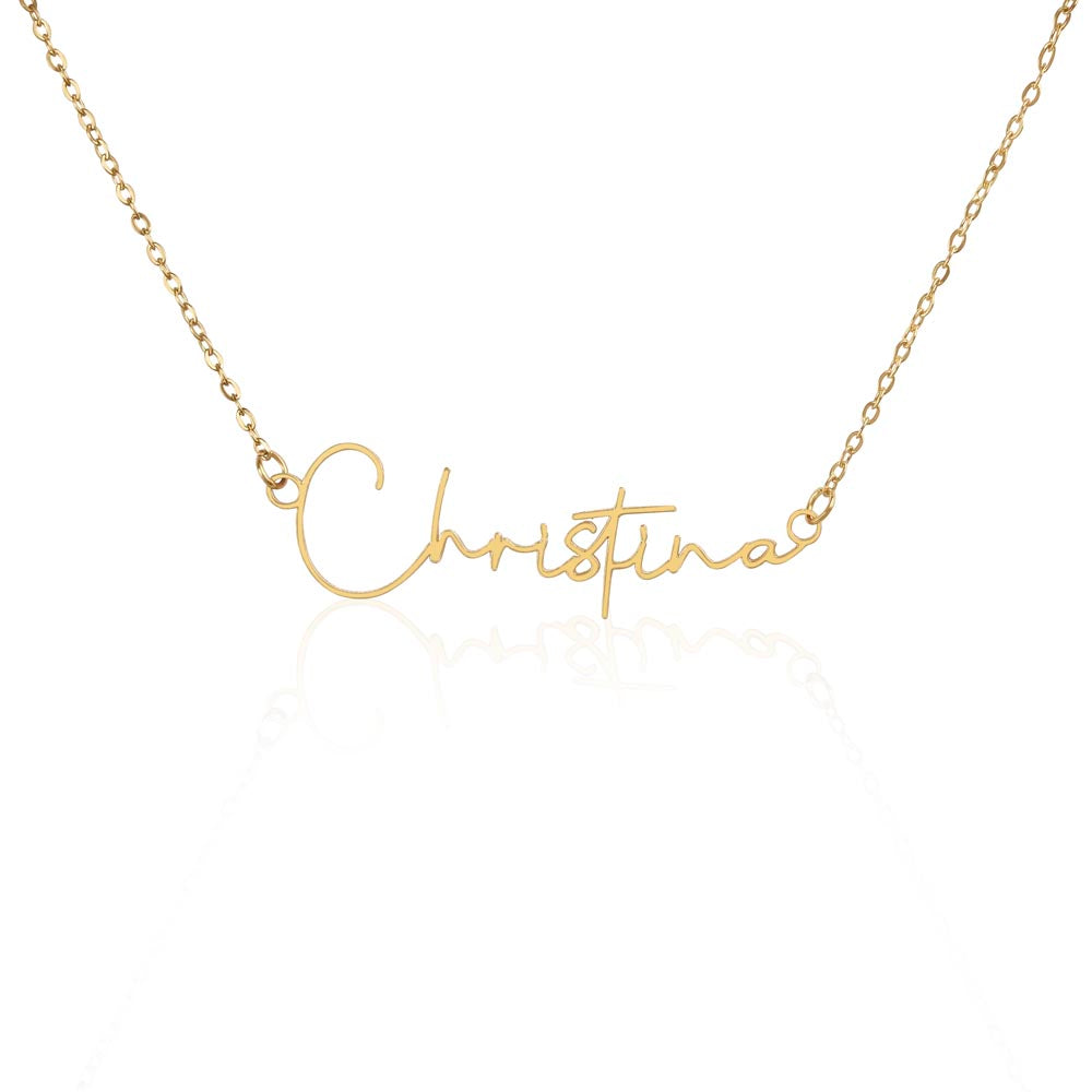 Signature Style Name Necklace Without Message Card