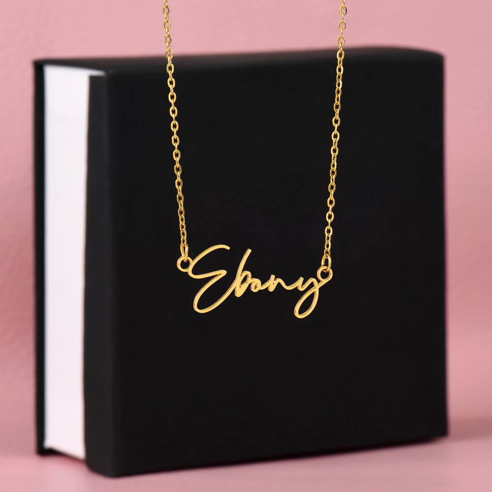 Signature Style Name Necklace Without Message Card