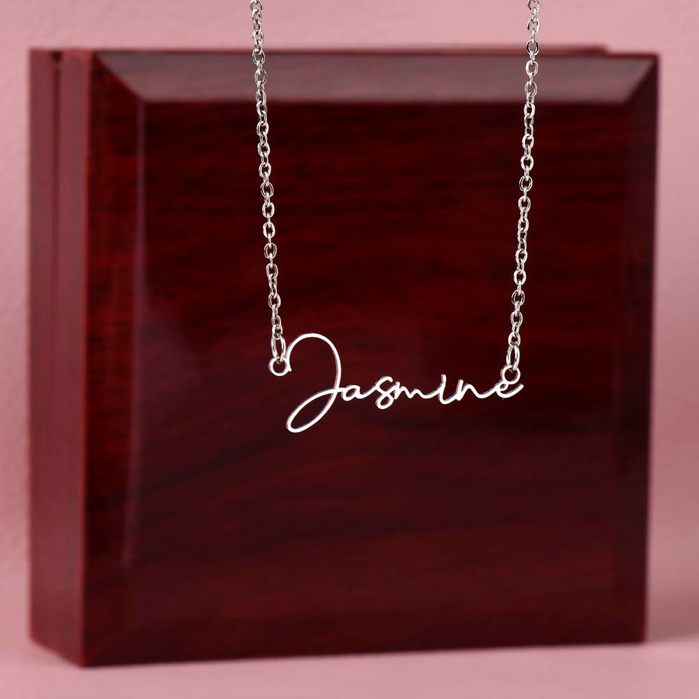 Signature Style Name Necklace Without Message Card