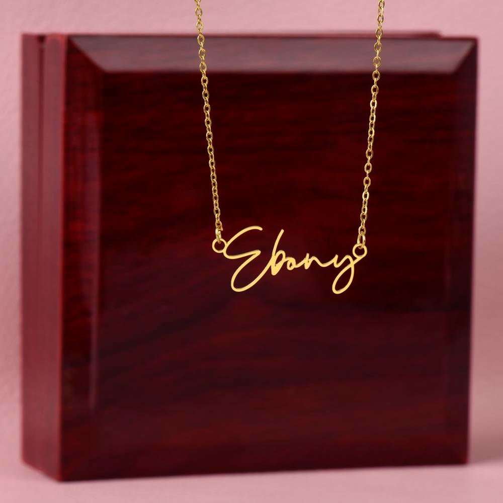 Signature Style Name Necklace Without Message Card