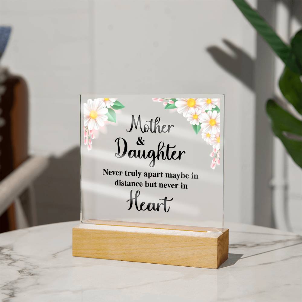 Square Acrylic Plaque - Mother & Daughter