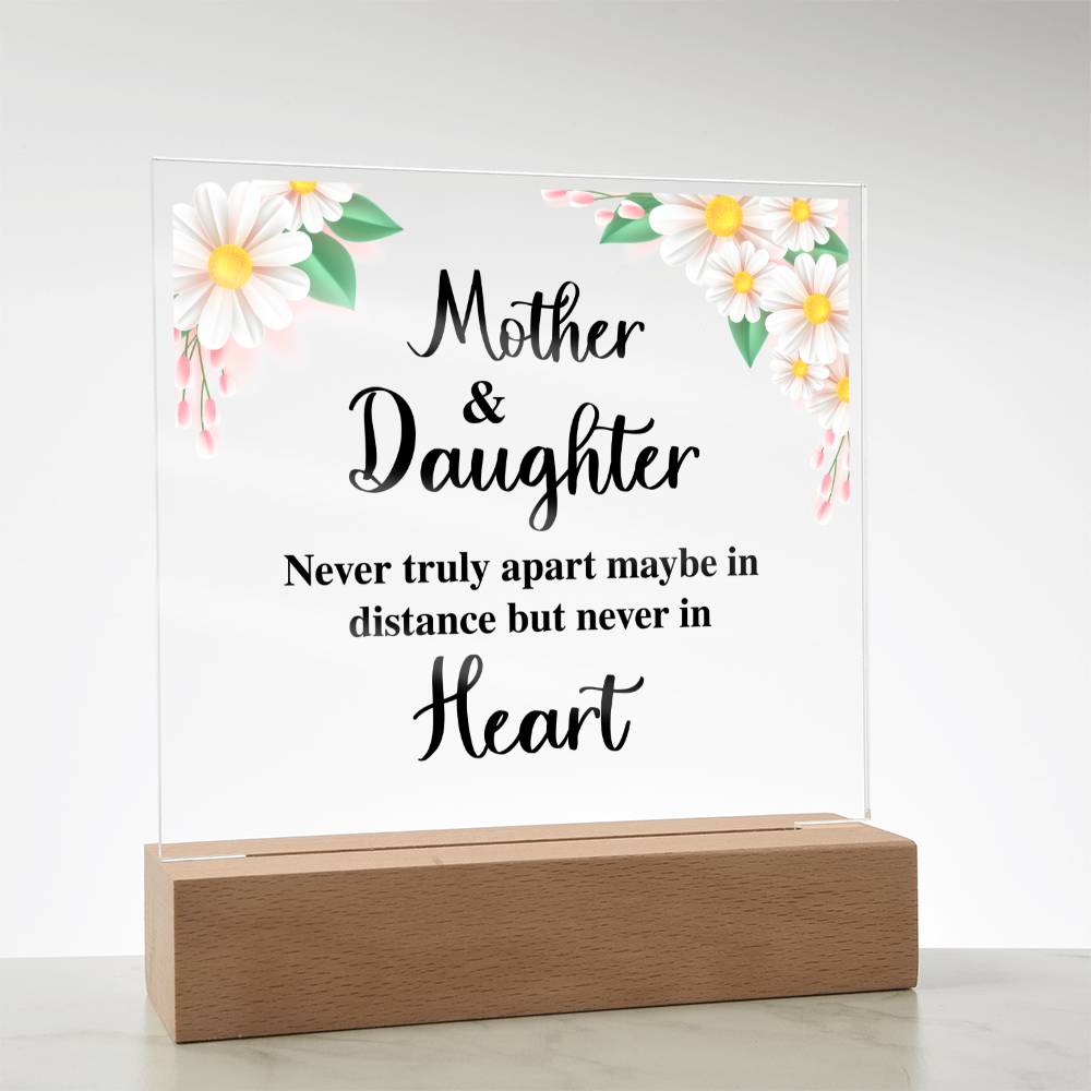 Square Acrylic Plaque - Mother & Daughter