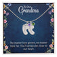 Engraved Baby Feet Necklace with Birthstone  - To Our Grandma