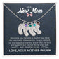 Engraved Baby Feet Necklace with Birthstone  - To A New Mom