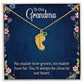 Engraved Baby Feet Necklace with Birthstone  - To Our Grandma