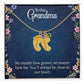 Engraved Baby Feet Necklace with Birthstone  - To Our Grandma