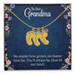 Engraved Baby Feet Necklace with Birthstone  - To Our Grandma