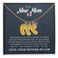 Engraved Baby Feet Necklace with Birthstone  - To A New Mom