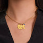 Engraved Baby Feet Necklace with Birthstone - I Love You Grandma