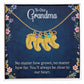 Engraved Baby Feet Necklace with Birthstone  - To Our Grandma
