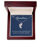 Engraved Baby Feet Necklace with Birthstone -Grandma, Your Love