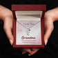 Engraved Baby Feet Necklace with Birthstone - I Love You Grandma