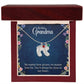 Engraved Baby Feet Necklace with Birthstone  - To Our Grandma