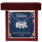 Engraved Baby Feet Necklace with Birthstone  - To Our Grandma