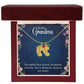 Engraved Baby Feet Necklace with Birthstone  - To Our Grandma